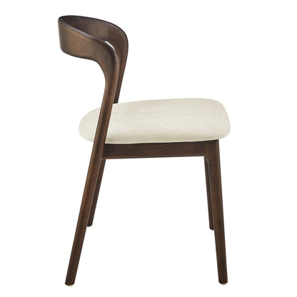 Euro Style - Estelle Fabric Side Chair, Natural/Dark Walnut - 91020-NAT veiw 3