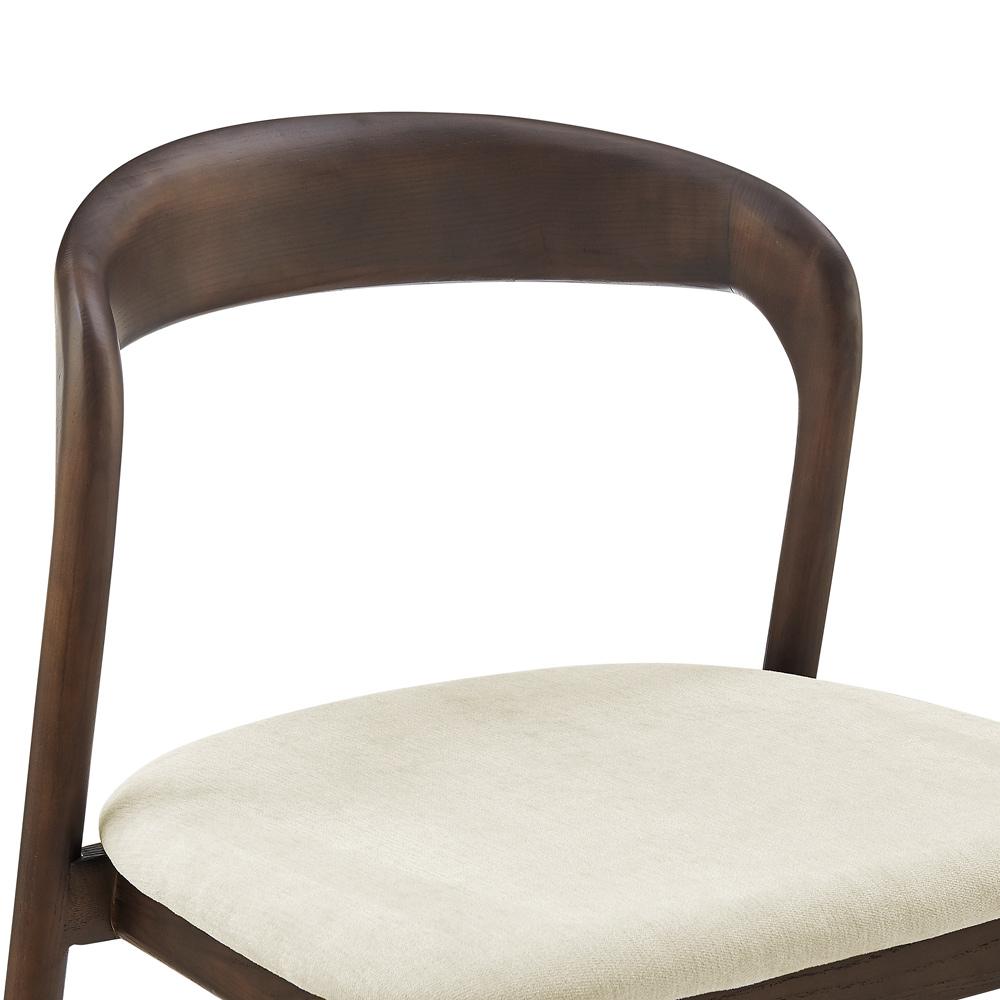 Euro Style - Estelle Fabric Side Chair, Natural/Dark Walnut - 91020-NAT veiw 6