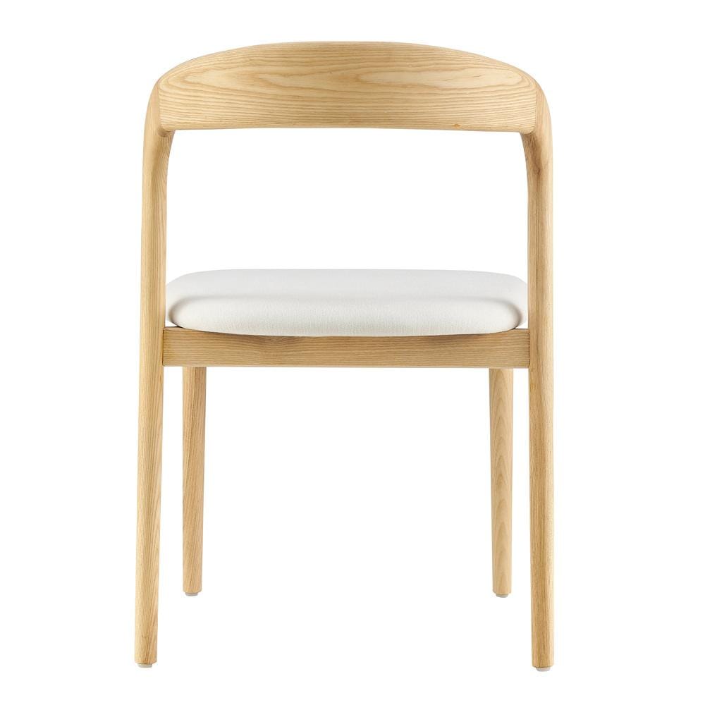 Euro Style - Estelle Fabric Side Chair, White/Natural Ash - 91020-WHT veiw 4