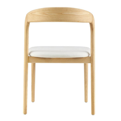 Euro Style - Estelle Fabric Side Chair, White/Natural Ash - 91020-WHT veiw 4