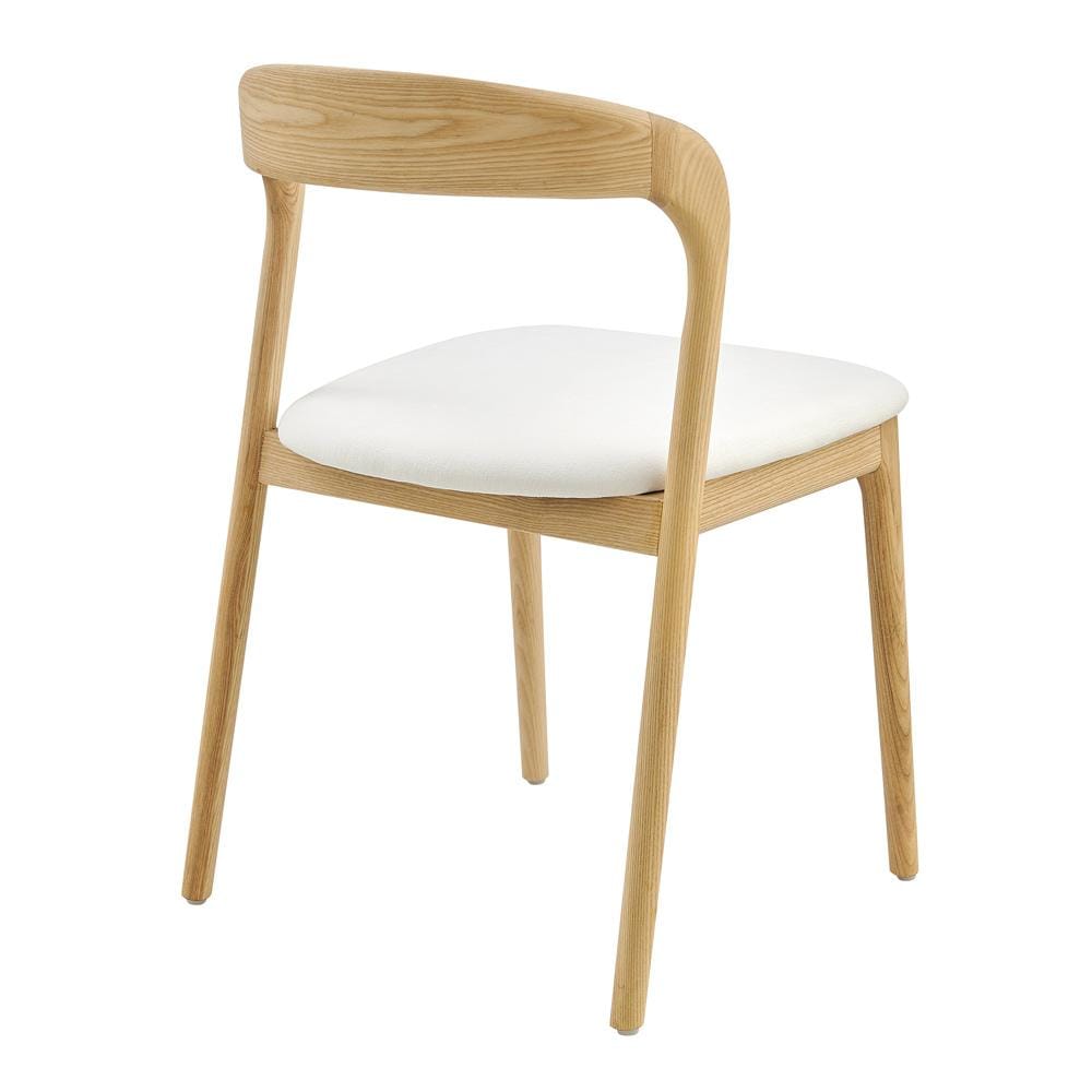 Euro Style - Estelle Fabric Side Chair, White/Natural Ash - 91020-WHT veiw 5