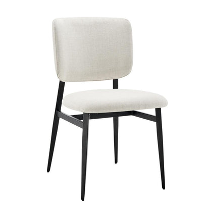 Euro Style - Felipe Fabric Side Chair, Beige/Black - 30948-BG veiw 2