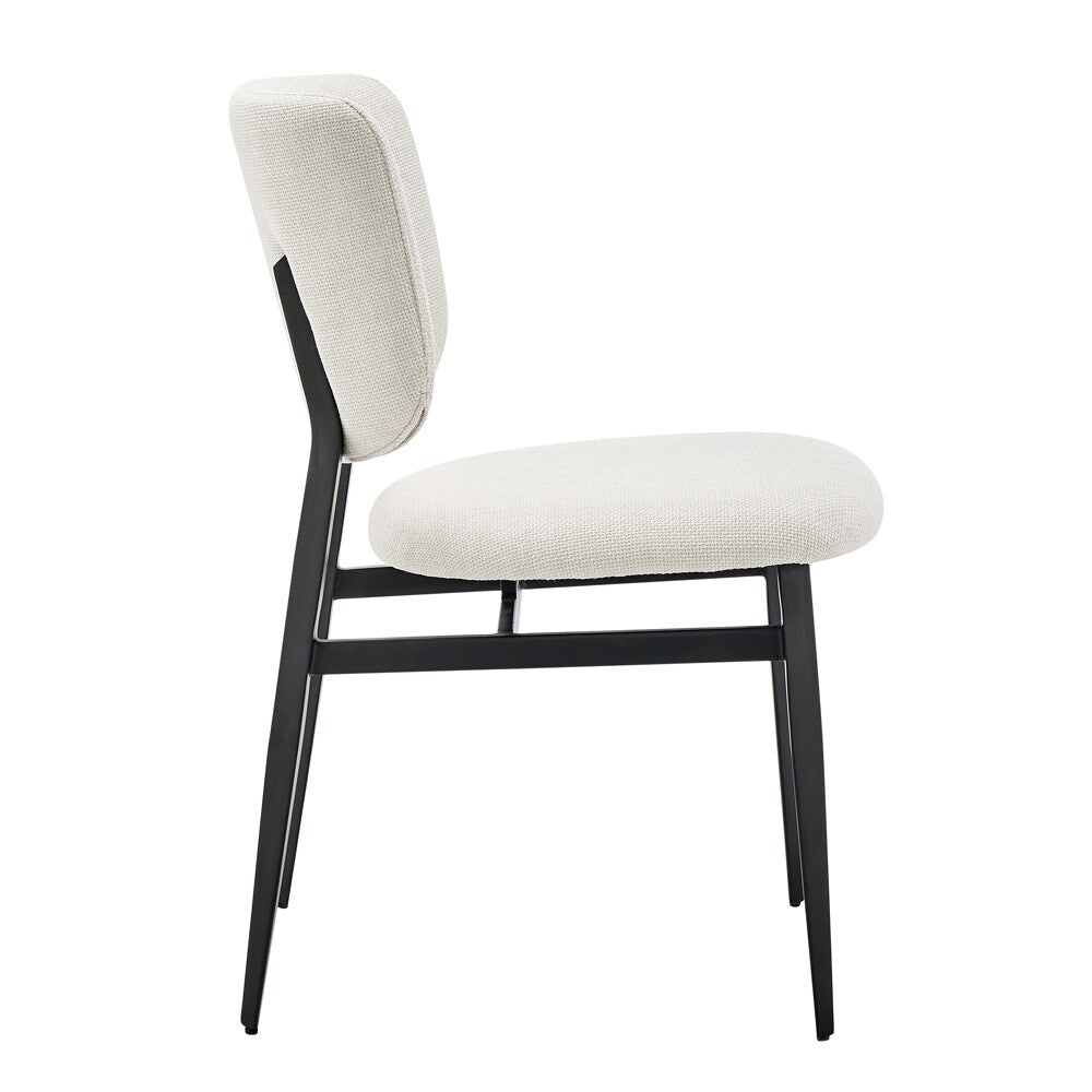 Euro Style - Felipe Fabric Side Chair, Beige/Black - 30948-BG veiw 4