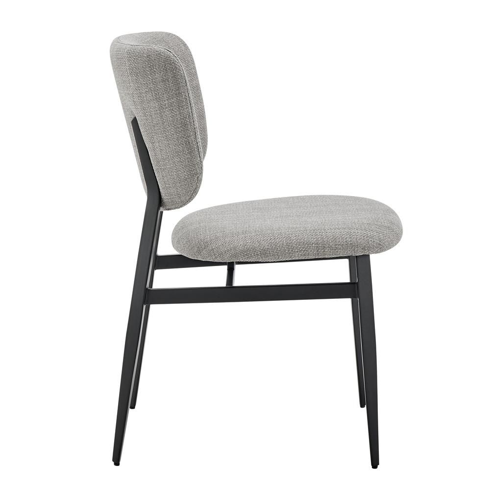 Euro Style - Felipe Fabric Side Chair, Gray/Black - 30948-GRY veiw 3