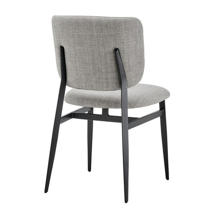 Euro Style - Felipe Fabric Side Chair, Gray/Black - 30948-GRY veiw 4