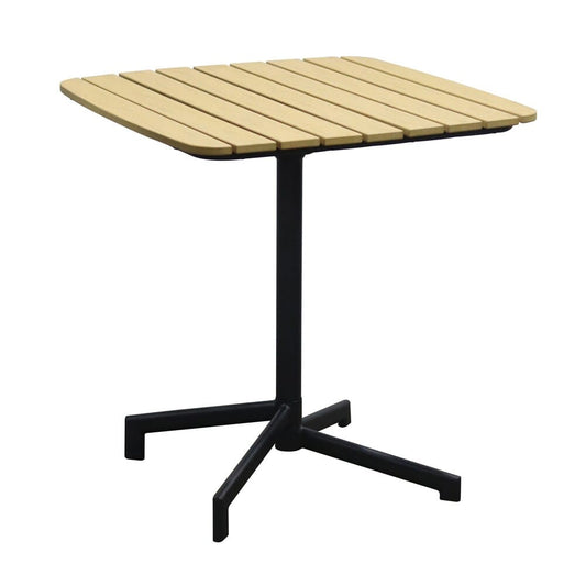 Euro Style - Kalmar Outdoor Folding Table, Natural/Black - 90794-NAT veiw 2