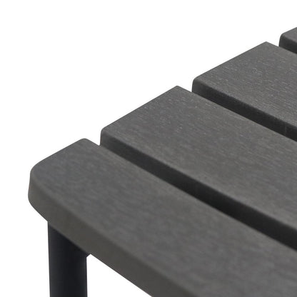 Euro Style - Kalmar Stackable Armless Outdoor Side Chairs, Dark Gray/Black - Set of 2 - 90790-DKGRY veiw 6