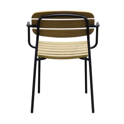 Euro Style - Kalmar Stackable Outdoor Armchairs, Natural/Black - Set of 2 - 90792-NAT veiw 6