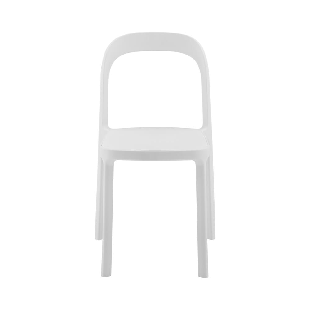 Euro Style - Lance Stackable Outdoor Side Chairs, White - Set of 2 - 80072-WHT veiw 2