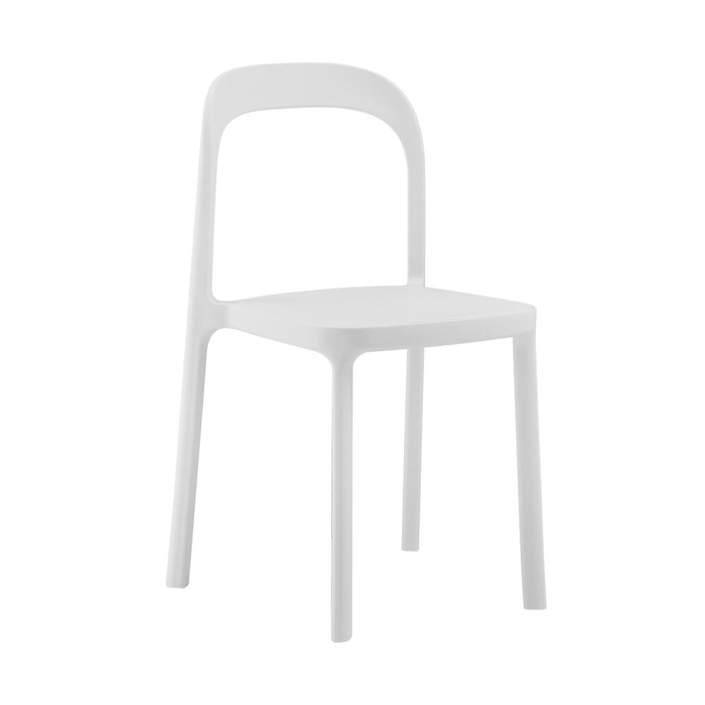 Euro Style - Lance Stackable Outdoor Side Chairs, White - Set of 2 - 80072-WHT veiw 3