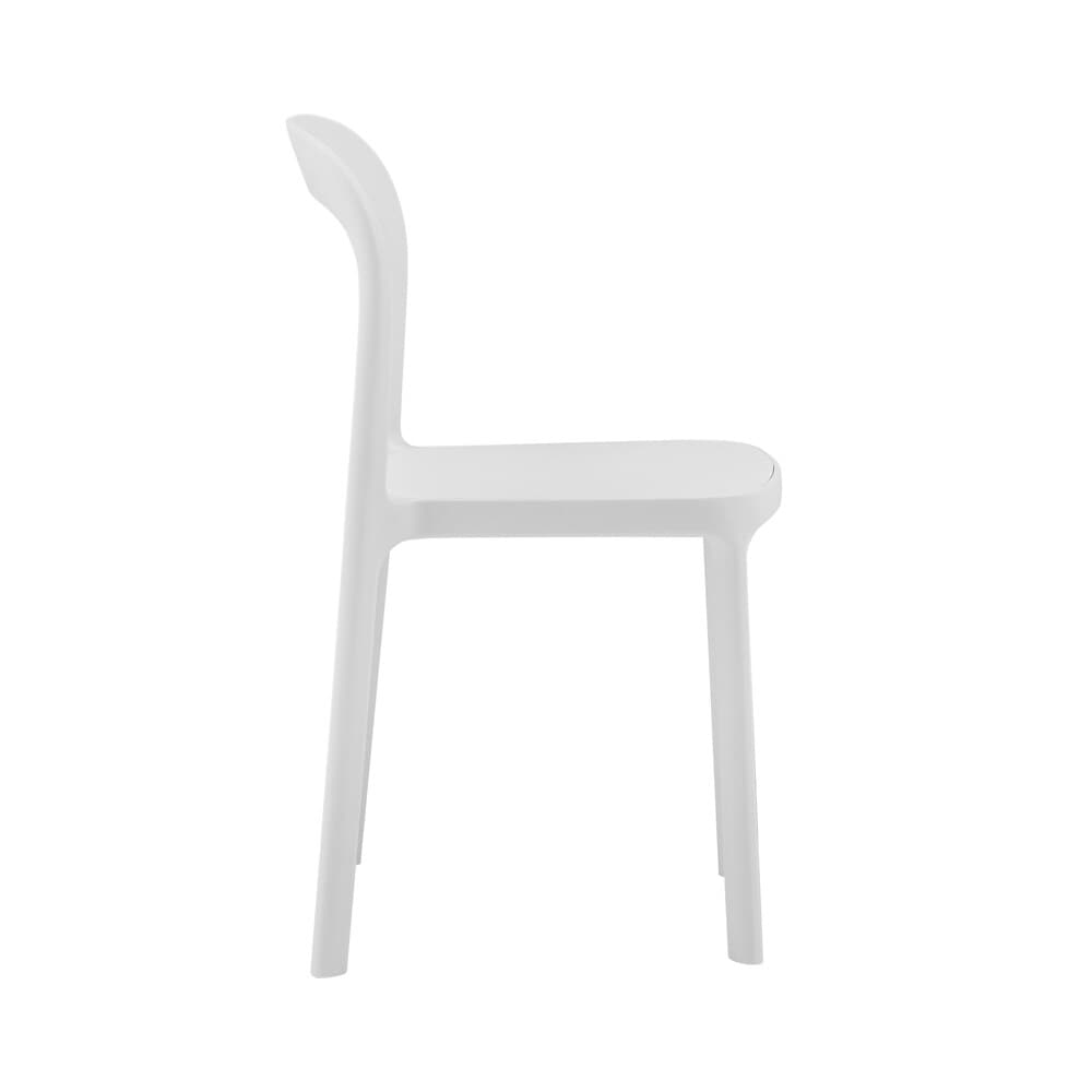 Euro Style - Lance Stackable Outdoor Side Chairs, White - Set of 2 - 80072-WHT veiw 4
