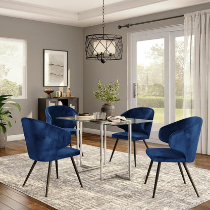 Euro Style - Legend 48inW Rectangular Dining Table, Glass/Chrome - 72948CHRM-KIT veiw 6
