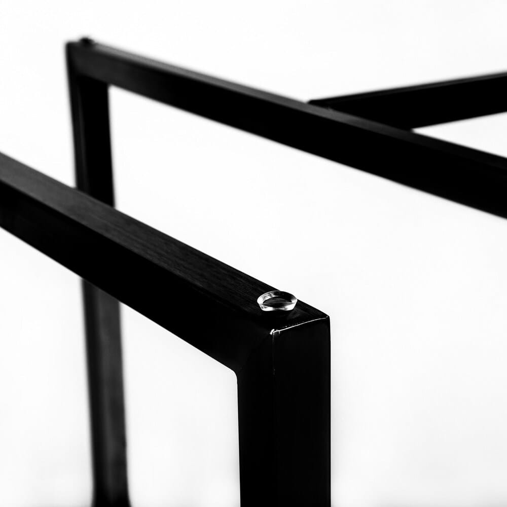 Euro Style - Legend 36inW Round Dining Table, Glass/Matte Black - 81136BLK-KIT veiw 5