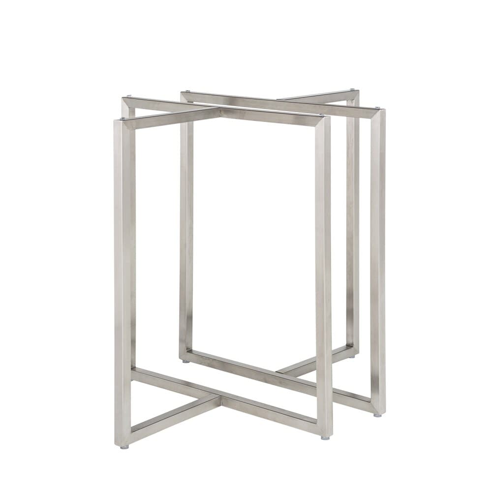 Euro Style - Legend 36inW Round Dining Table, Glass/Brushed Stainless Steel - 81136SS-KIT veiw 2
