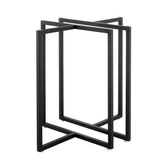 Euro Style - Legend 42inW Round Dining Table, Glass/Matte Black - 81142BLK-KIT veiw 2