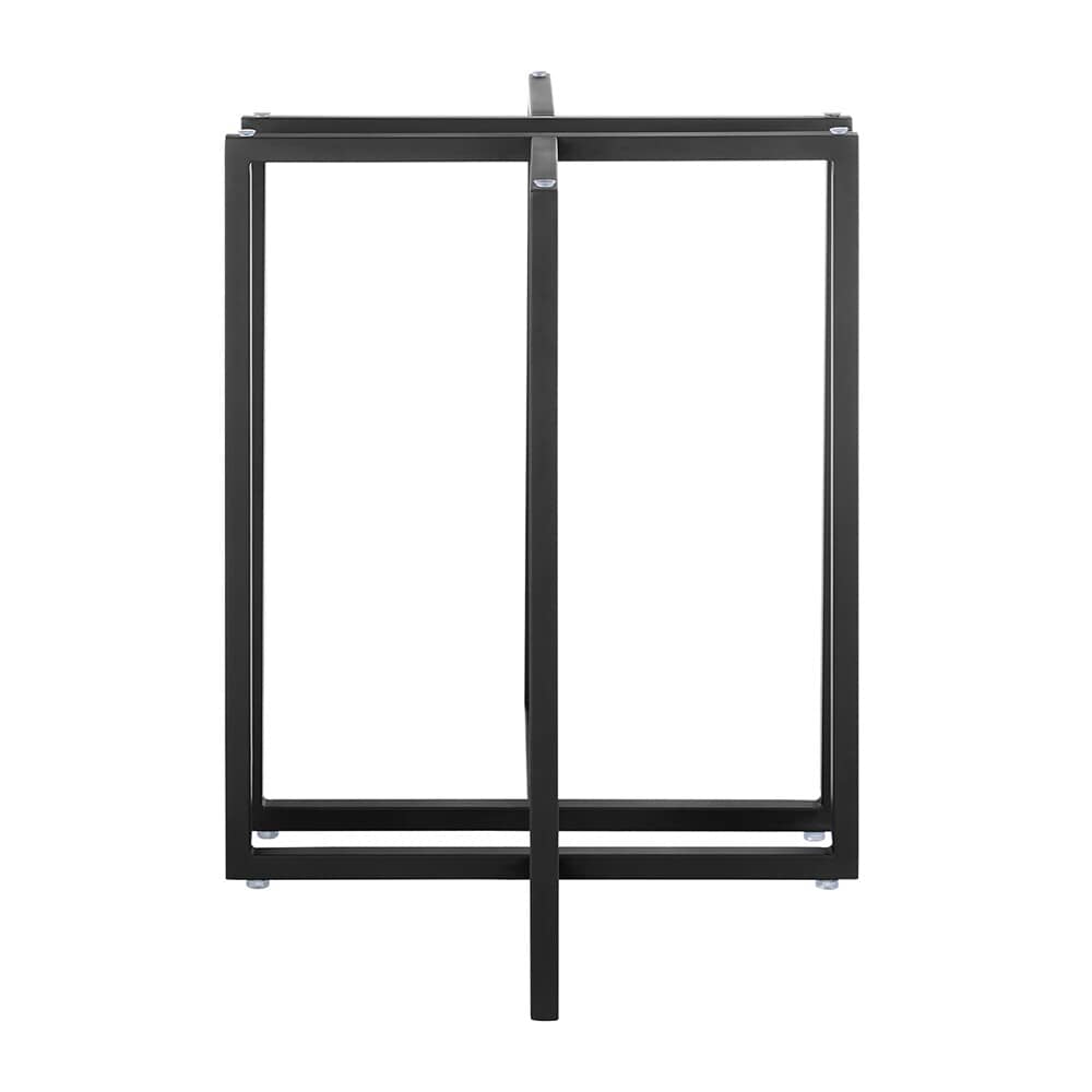 Euro Style - Legend 42inW Round Dining Table, Glass/Matte Black - 81142BLK-KIT veiw 3