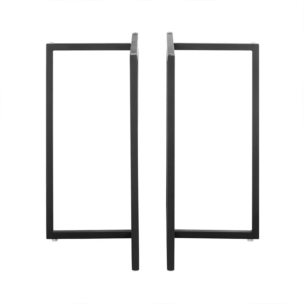 Euro Style - Legend 42inW Round Dining Table, Glass/Matte Black - 81142BLK-KIT veiw 4