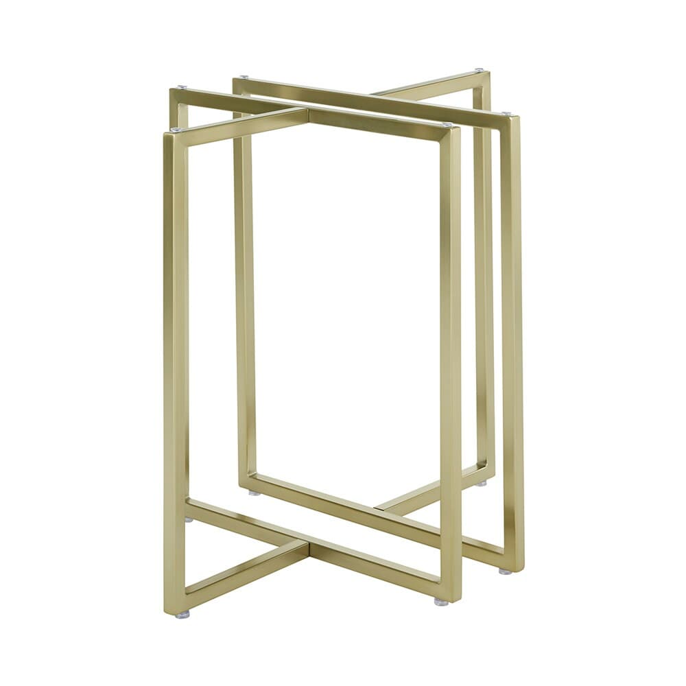 Euro Style - Legend 42inW Round Dining Table, Glass/Matte Brushed Gold - 81142MBG-KIT veiw 2