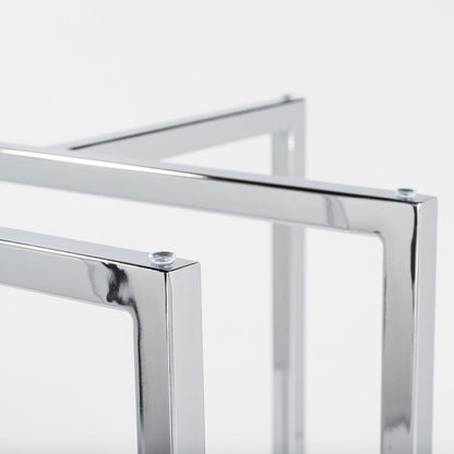 Euro Style - Legend 42inW Round Dining Table, Glass/Chrome - 81142CHRM-KIT veiw 4