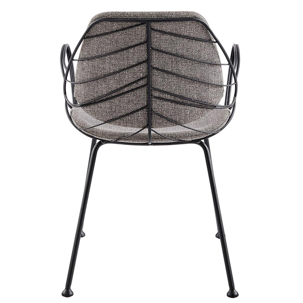 Euro Style - Linnea Fabric Armchairs, Light Gray/Matte Black - Set of 2 - 30562LTGRY veiw 6