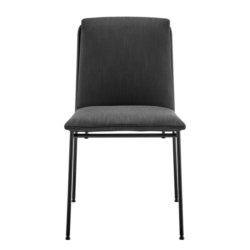 Euro Style - Ludvig Fabric Side Chairs, Anthracite/Black - Set of 2 - 80078ANTH veiw 2
