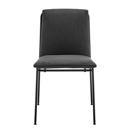Euro Style - Ludvig Fabric Side Chairs, Anthracite/Black - Set of 2 - 80078ANTH veiw 2