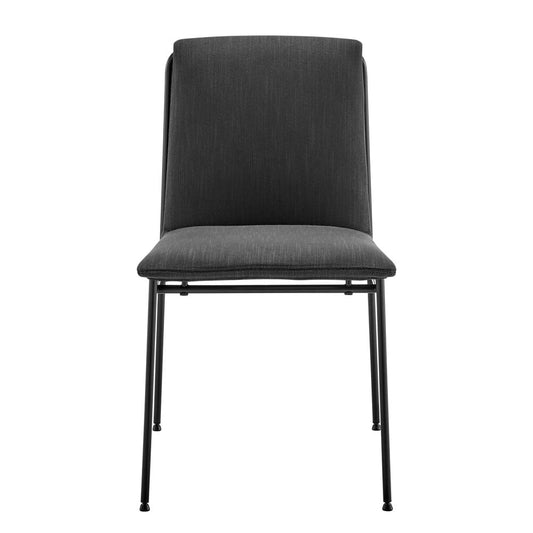 Euro Style - Ludvig Fabric Side Chairs, Anthracite/Black - Set of 2 - 80078ANTH veiw 2