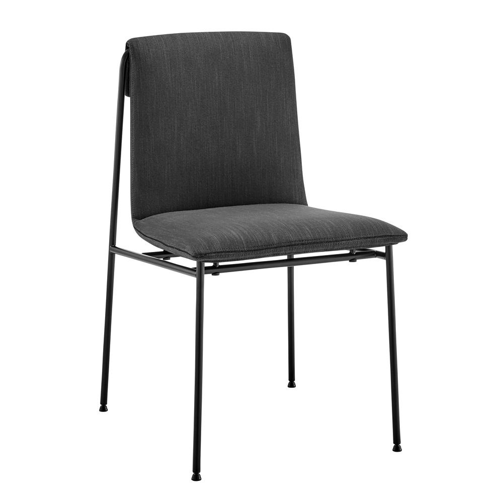 Euro Style - Ludvig Fabric Side Chairs, Anthracite/Black - Set of 2 - 80078ANTH veiw 3