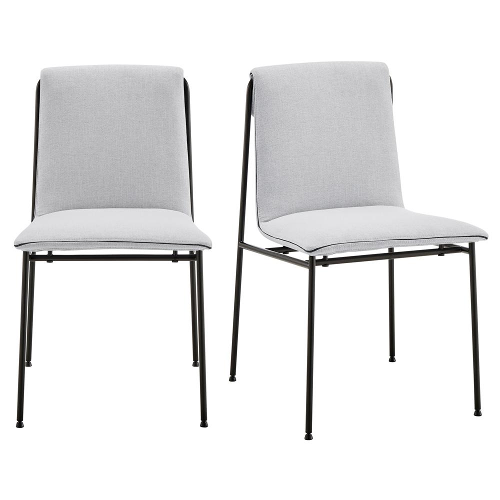 Euro Style - Ludvig Fabric Side Chairs, Gray/Black - Set of 2 - 80078LTGRY veiw 1
