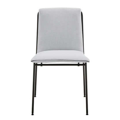 Euro Style - Ludvig Fabric Side Chairs, Gray/Black - Set of 2 - 80078LTGRY veiw 2