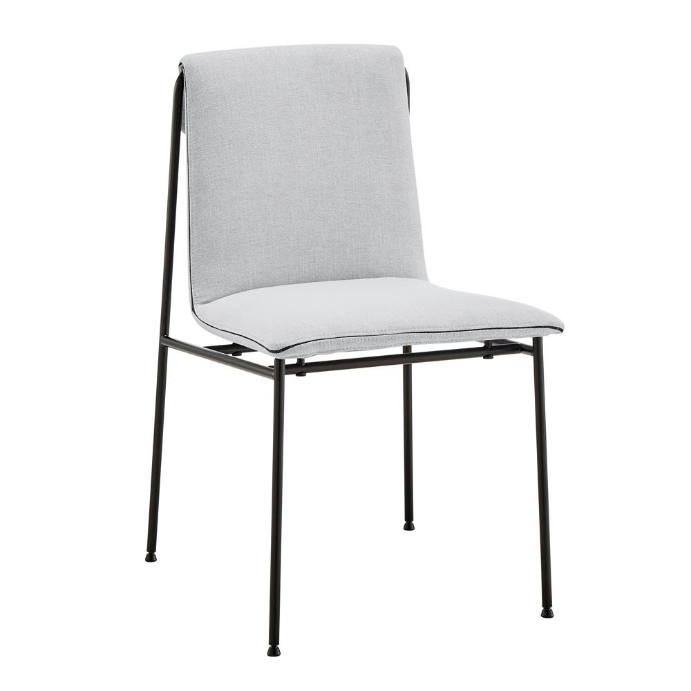 Euro Style - Ludvig Fabric Side Chairs, Gray/Black - Set of 2 - 80078LTGRY veiw 3