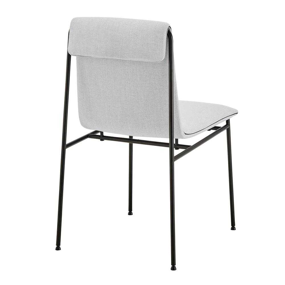 Euro Style - Ludvig Fabric Side Chairs, Gray/Black - Set of 2 - 80078LTGRY veiw 5