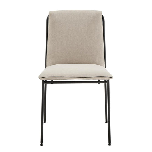 Euro Style - Ludvig Fabric Side Chairs, Tan/Black - Set of 2 - 80078TAN veiw 2
