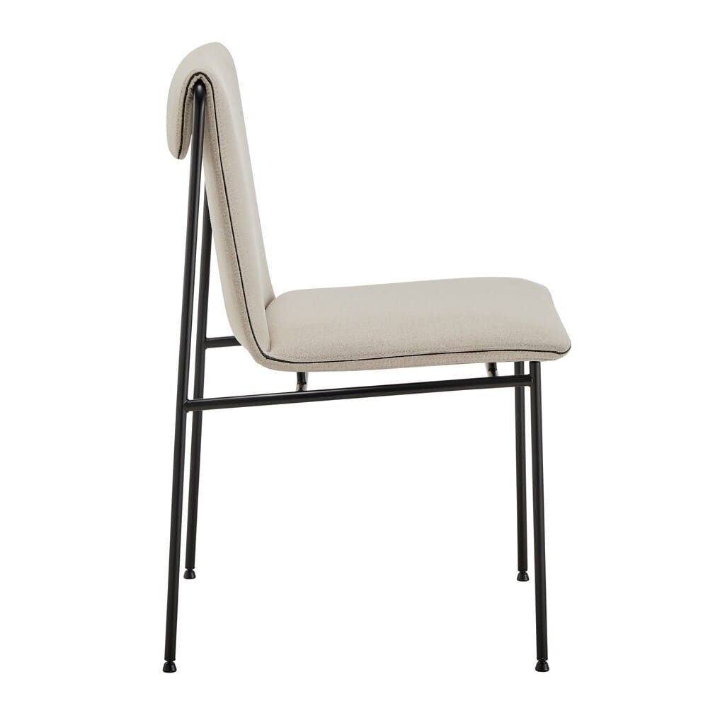 Euro Style - Ludvig Fabric Side Chairs, Tan/Black - Set of 2 - 80078TAN veiw 4