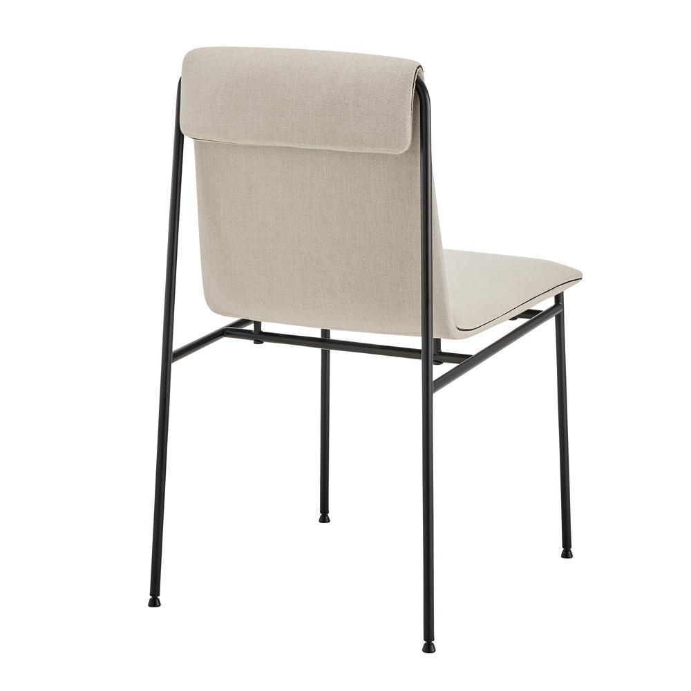 Euro Style - Ludvig Fabric Side Chairs, Tan/Black - Set of 2 - 80078TAN veiw 5