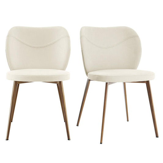 Euro Style - Markus Fabric Side Chairs, Beige/Antique Bronze - Set of 2 - 17253-BG veiw 1