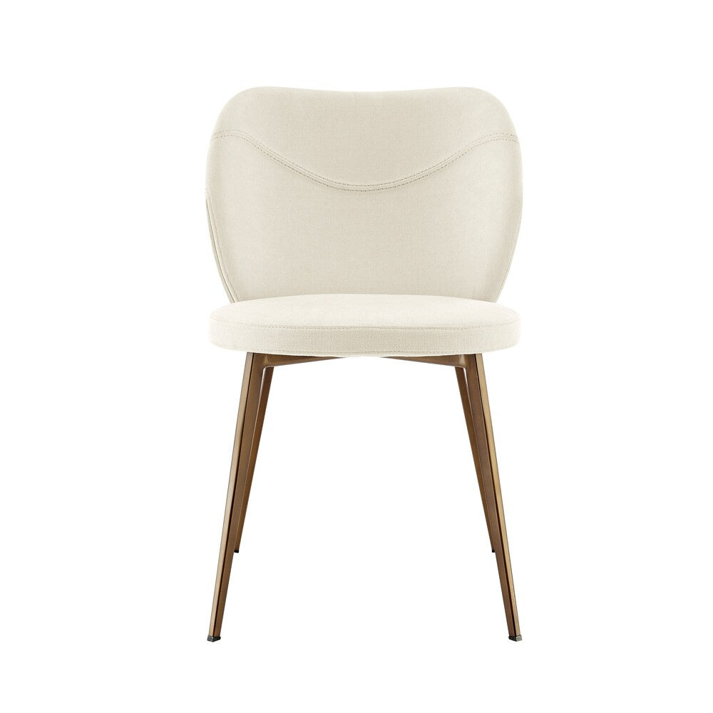 Euro Style - Markus Fabric Side Chairs, Beige/Antique Bronze - Set of 2 - 17253-BG veiw 2