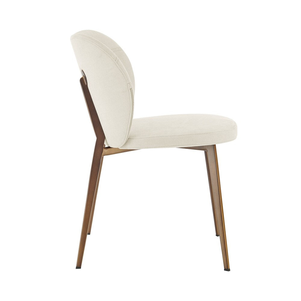 Euro Style - Markus Fabric Side Chairs, Beige/Antique Bronze - Set of 2 - 17253-BG veiw 4