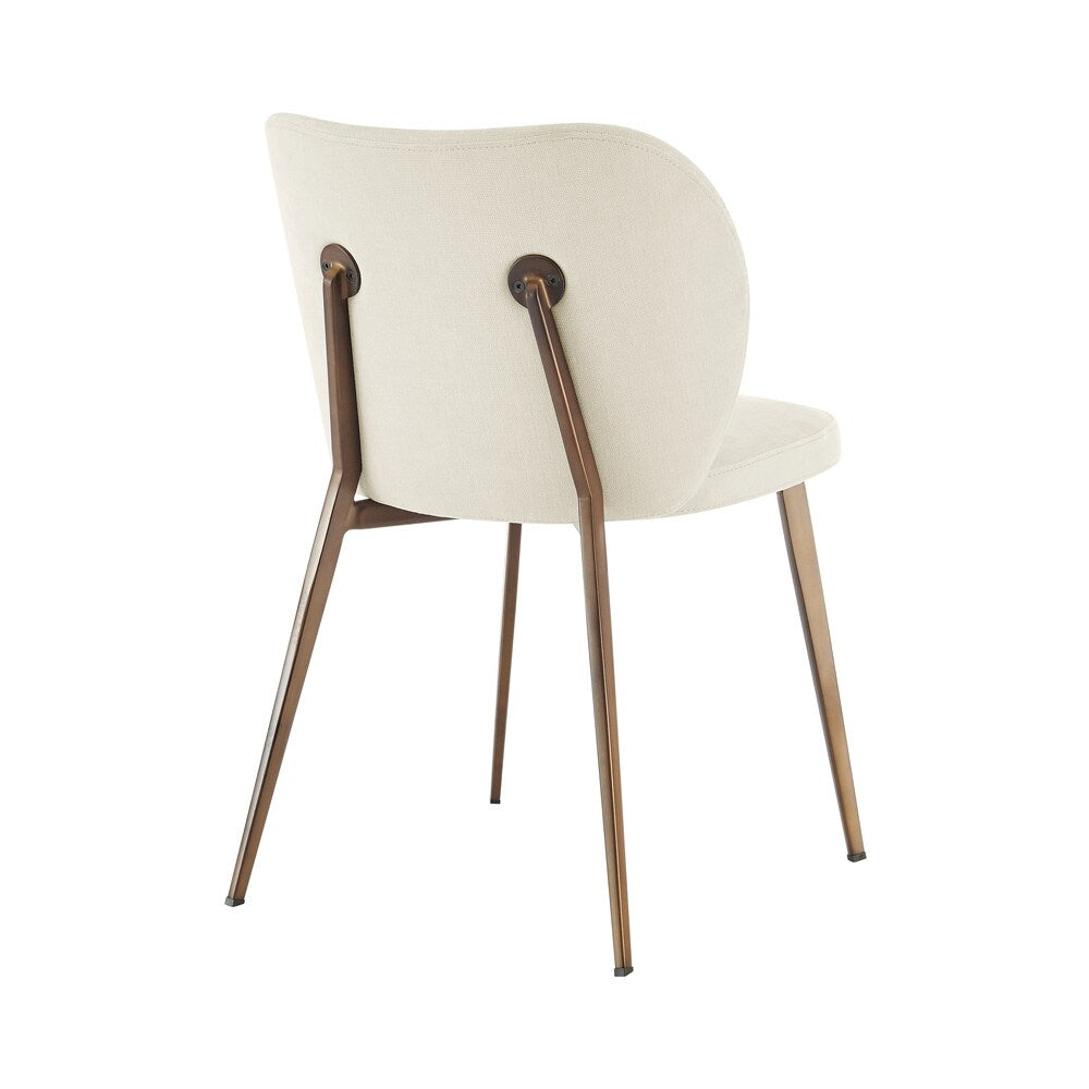 Euro Style - Markus Fabric Side Chairs, Beige/Antique Bronze - Set of 2 - 17253-BG veiw 5