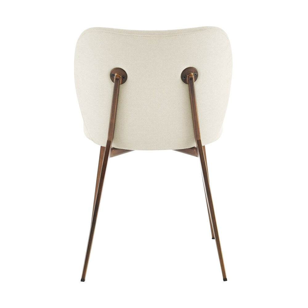 Euro Style - Markus Fabric Side Chairs, Beige/Antique Bronze - Set of 2 - 17253-BG veiw 6