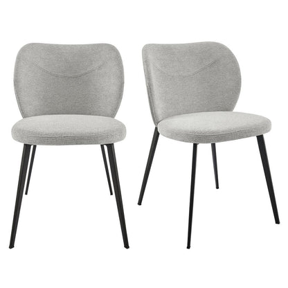 Euro Style - Markus Fabric Side Chairs, Light Gray/Black - Set of 2 - 17252-LTGRY veiw 1