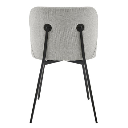 Euro Style - Markus Fabric Side Chairs, Light Gray/Black - Set of 2 - 17252-LTGRY veiw 4