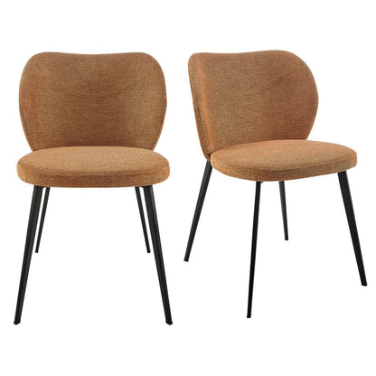 Euro Style - Markus Fabric Side Chairs, Rust/Black - Set of 2 - 17252-RUST veiw 1
