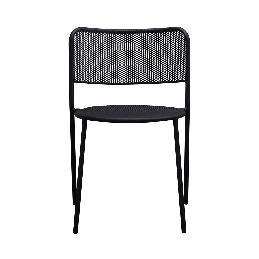 Euro Style - Nansen Stackable Outdoor Side Chairs, Black - Set of 2 - 90770-BLK veiw 2
