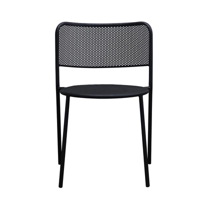 Euro Style - Nansen Stackable Outdoor Side Chairs, Black - Set of 2 - 90770-BLK veiw 2