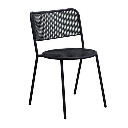 Euro Style - Nansen Stackable Outdoor Side Chairs, Black - Set of 2 - 90770-BLK veiw 3
