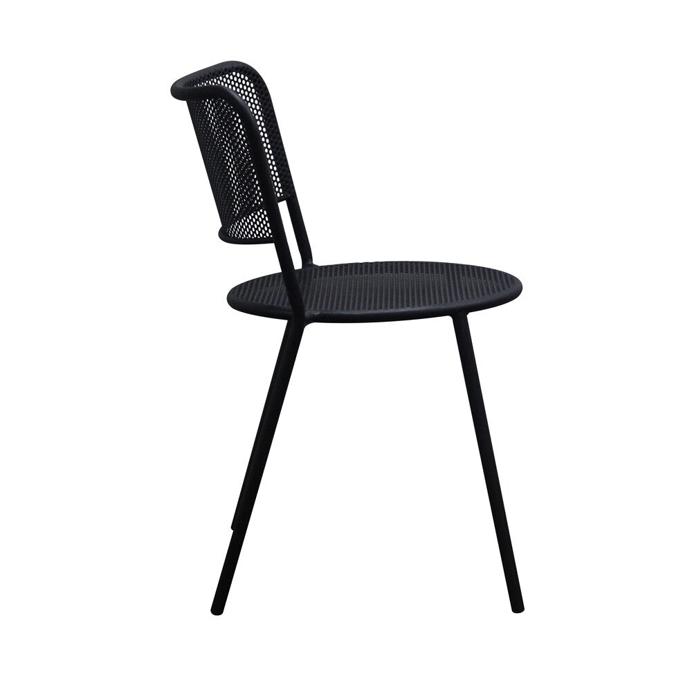 Euro Style - Nansen Stackable Outdoor Side Chairs, Black - Set of 2 - 90770-BLK veiw 4