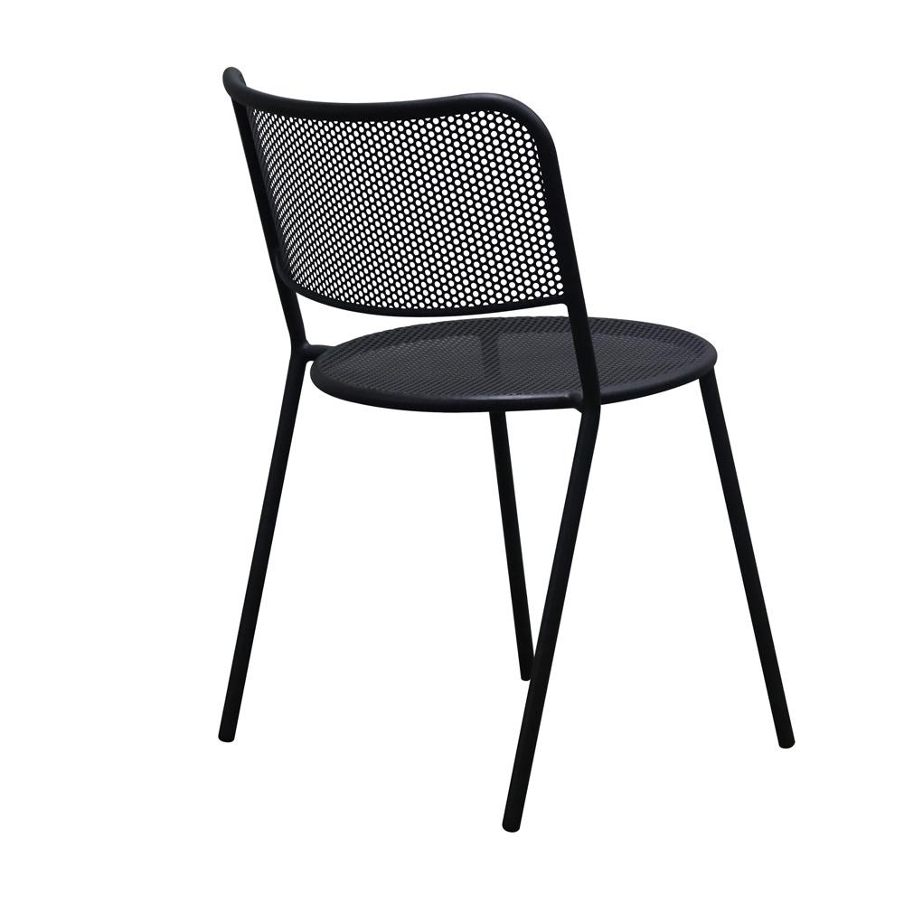 Euro Style - Nansen Stackable Outdoor Side Chairs, Black - Set of 2 - 90770-BLK veiw 5