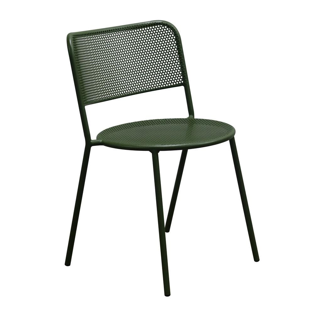 Euro Style - Nansen Stackable Outdoor Side Chairs, Dark Green - Set of 2 - 90770-DKGRN veiw 3