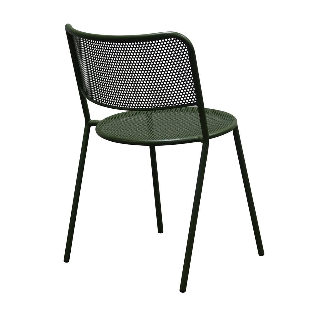 Euro Style - Nansen Stackable Outdoor Side Chairs, Dark Green - Set of 2 - 90770-DKGRN veiw 5
